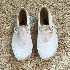 White slip on vans